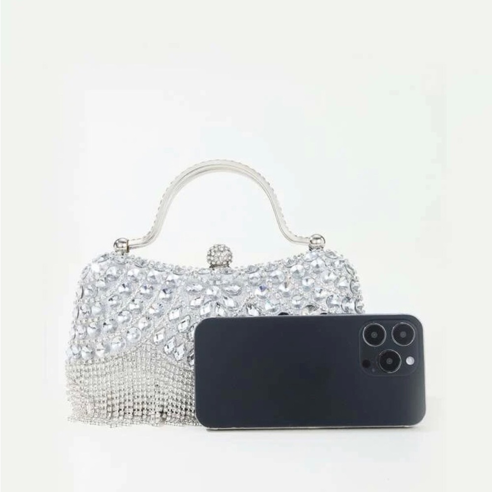 Top Handle Rhinestone Purse - Picture 4 of 6